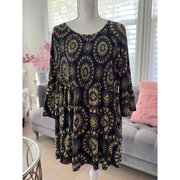 Bobbie Brooks Floral Smocked Blouse Size 2X | SAME DAY SHIP or NEXT DAY - Picture 3 of 7